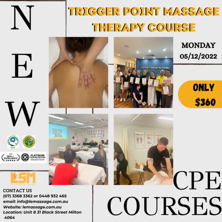 TRIGGER POINT THERAPY COURSE MONDAY- 05/12/2022 - Le Spa Massage Academy